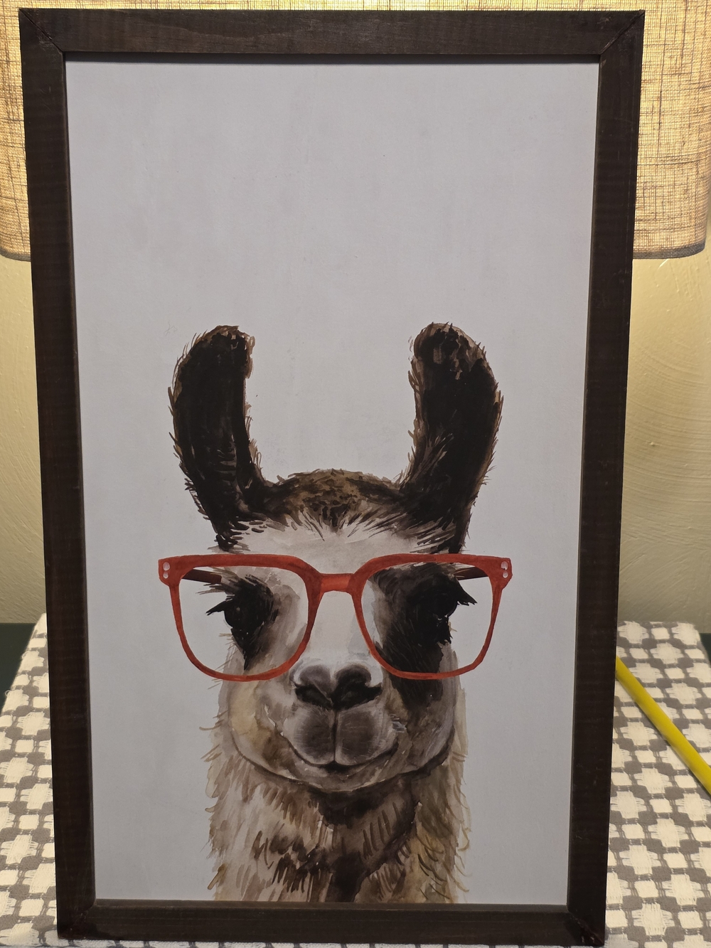Open Road Brands Llama Wall Art with Red Glasses